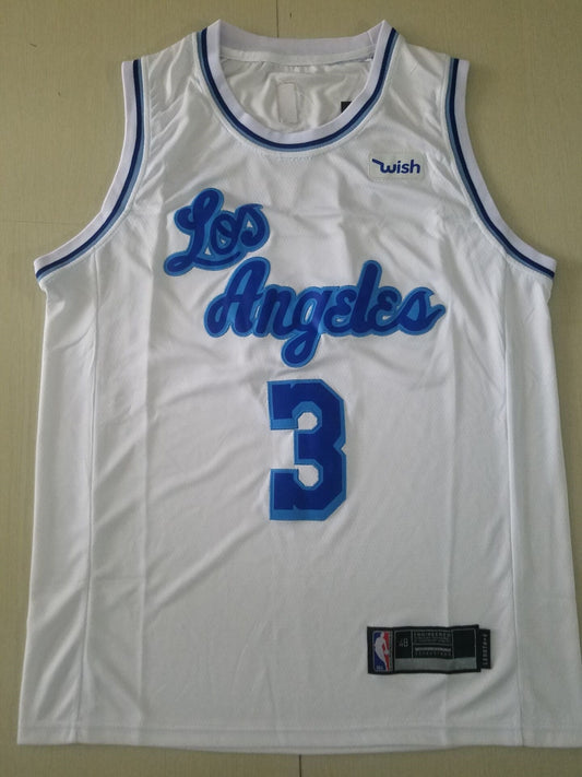 Weißes Swingman-Trikot #3 der Los Angeles Lakers von Anthony Davis für Herren