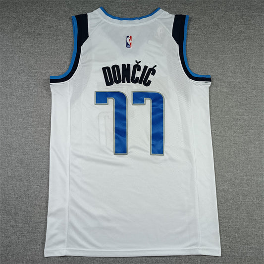 Men's Dallas Mavericks Luka Doncic #77 White Fast Break Replica Jersey - Association Edition