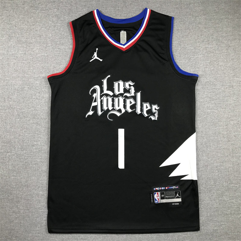 Men's LA Clippers James Harden #1 Black Swingman Jersey - Statement Edition