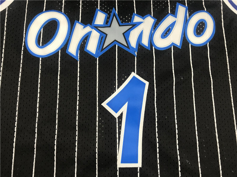 Men's Orlando Magic Penny Hardaway #1 Black Hardwood Classics Swingman Jersey