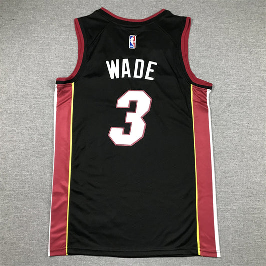 Herren Miami Heat Dwyane Wade #3 Schwarzes 2022/23 Swingman-Trikot – Icon Edition