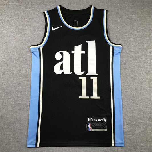 Atlanta Hawks Trae Young #11 Schwarzes Swingman-Trikot 2023/24 für Herren – City Edition