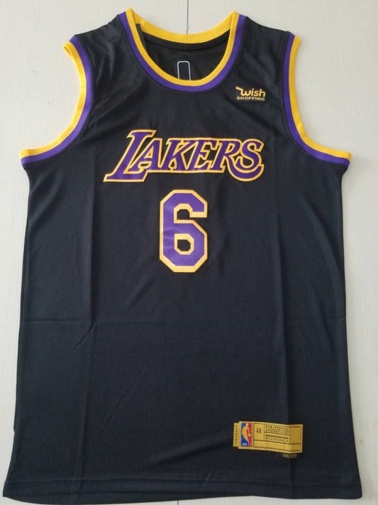 Schwarzes Swingman-Spielertrikot der Los Angeles Lakers LeBron James 2020/21 für Herren