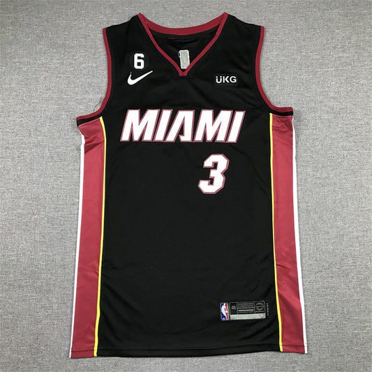 Herren Miami Heat Dwyane Wade #3 Schwarzes 2022/23 Swingman-Trikot – Icon Edition