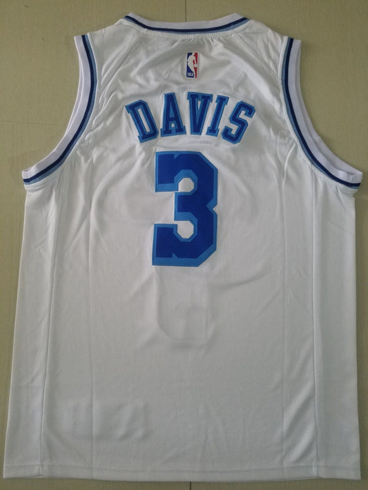 Men's Los Angeles Lakers Anthony Davis White #3 Swingman Jersey