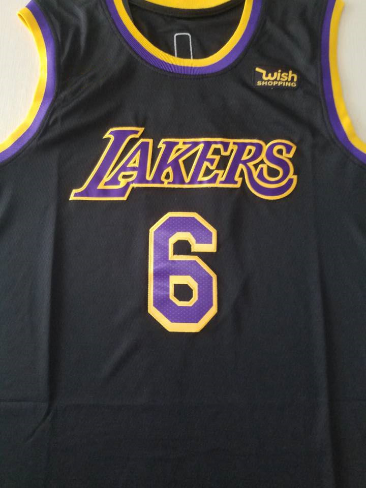 Men's Los Angeles Lakers LeBron James 2020/21 Black Swingman Player Jersey