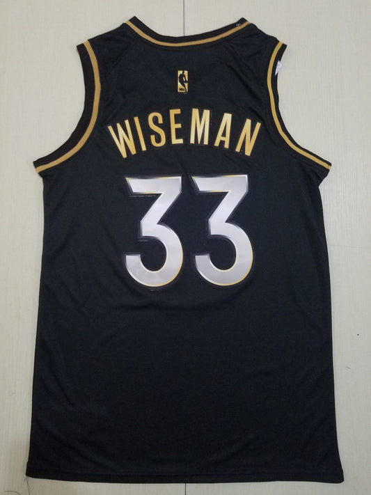 Schwarzes klassisches Spielertrikot der Golden State Warriors James Wiseman #33 für Herren