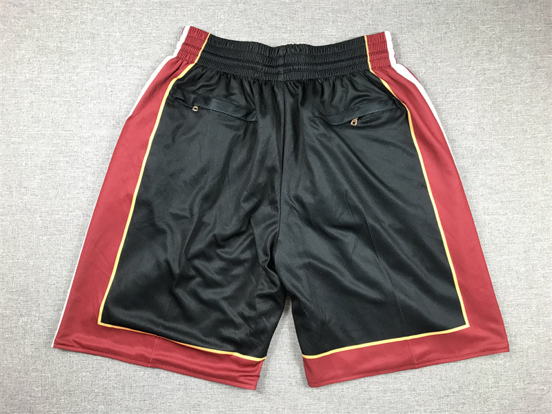 Schwarze Miami Heat-Taschenshorts für Herren