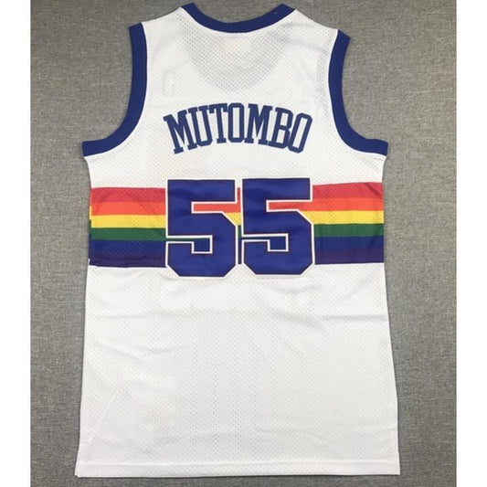 Denver Nuggets 55 Dikembe Mutombo Retro 