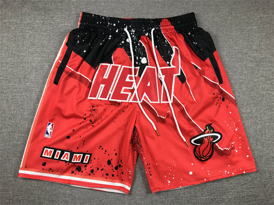 Miami Heat Red Swingman Pocket Shorts für Herren