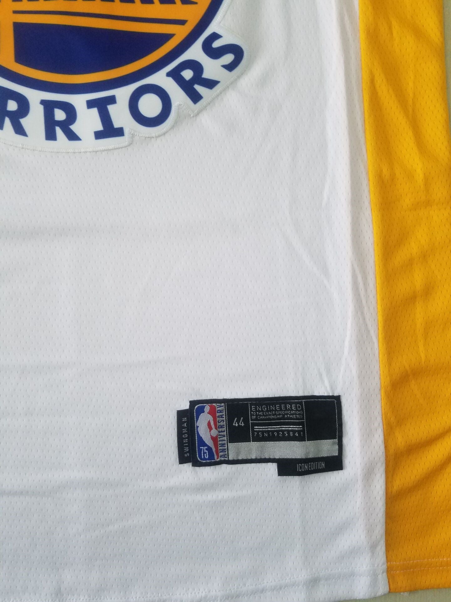 Men's Golden State Warriors Stephen Curry White Fast Break Replica Player Jersey