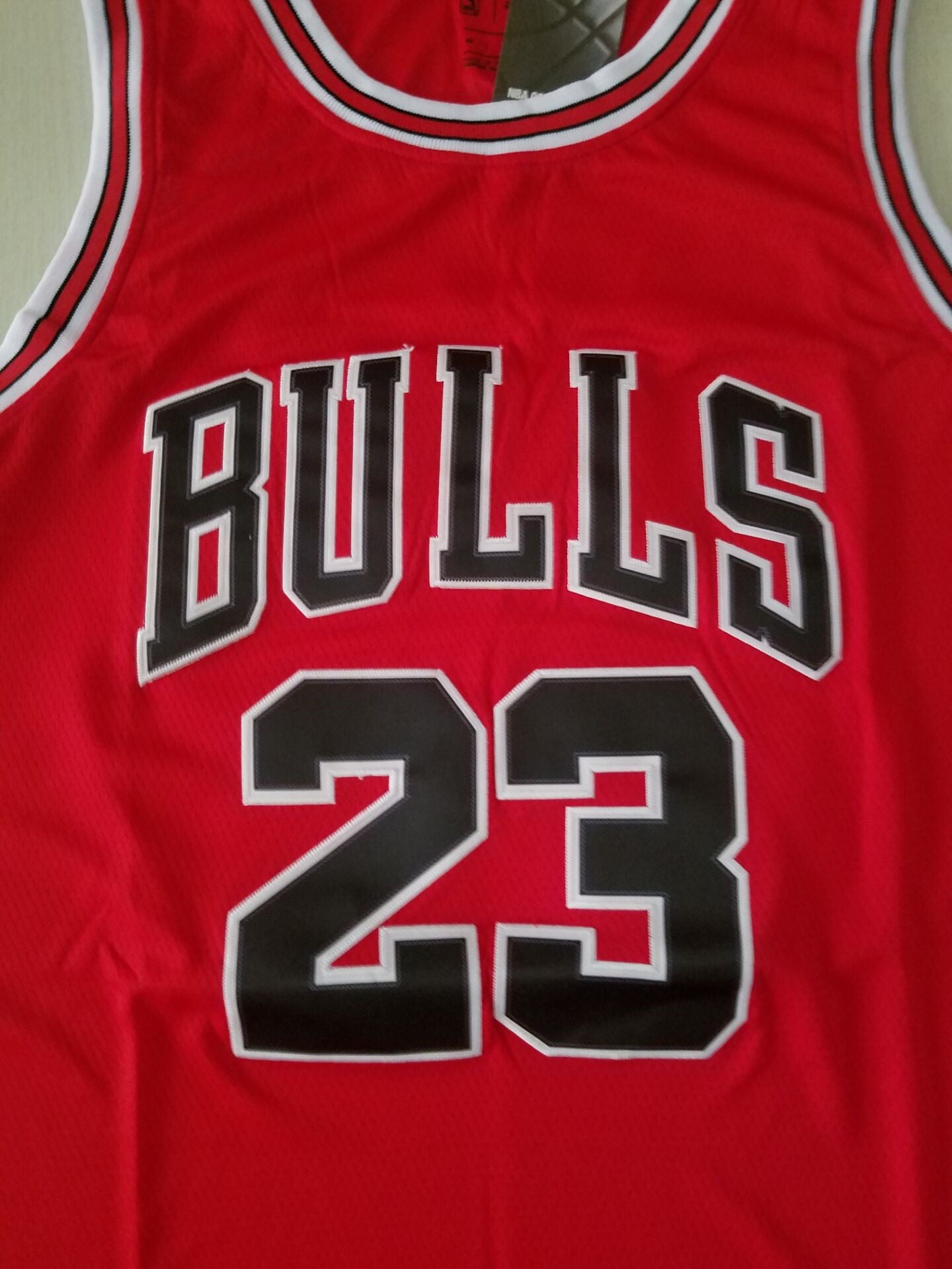 Men's Chicago Bulls Michael Jordan #23 Red Fast Break Replica Player Jersey