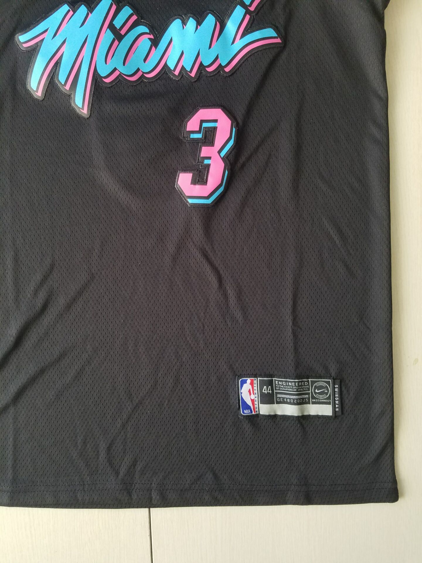 Miami Heat Dwyane Wade #3 Swingman-Spielertrikot für Herren in Schwarz