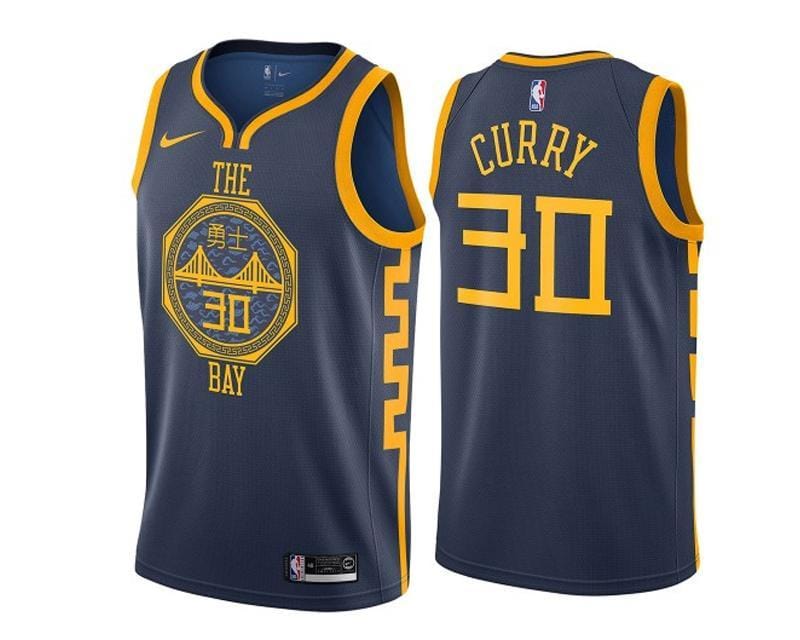 Stephen Curry Chinese Golden State Warriors City Edition Jersey