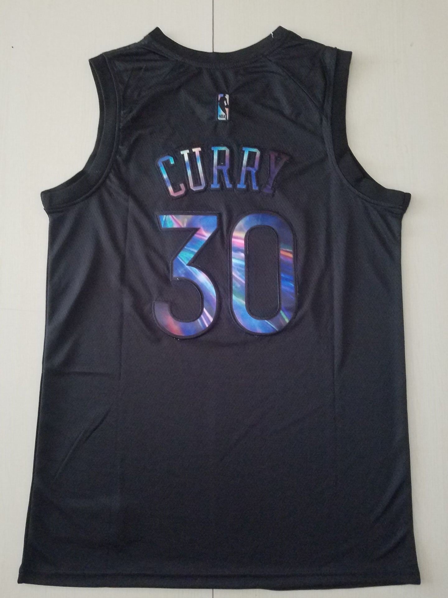 Men's Golden State Warriors Stephen Curry #30 NBA Black Fast Break Replica Jersey