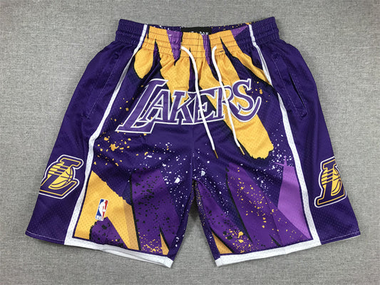 Lila Swingman-Taschenshorts der Los Angeles Lakers für Herren