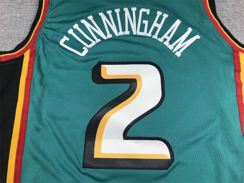 Men's Detroit Pistons Cade Cunningham #2 Teal 2022/23 Swingman Jersey - Classic Edition