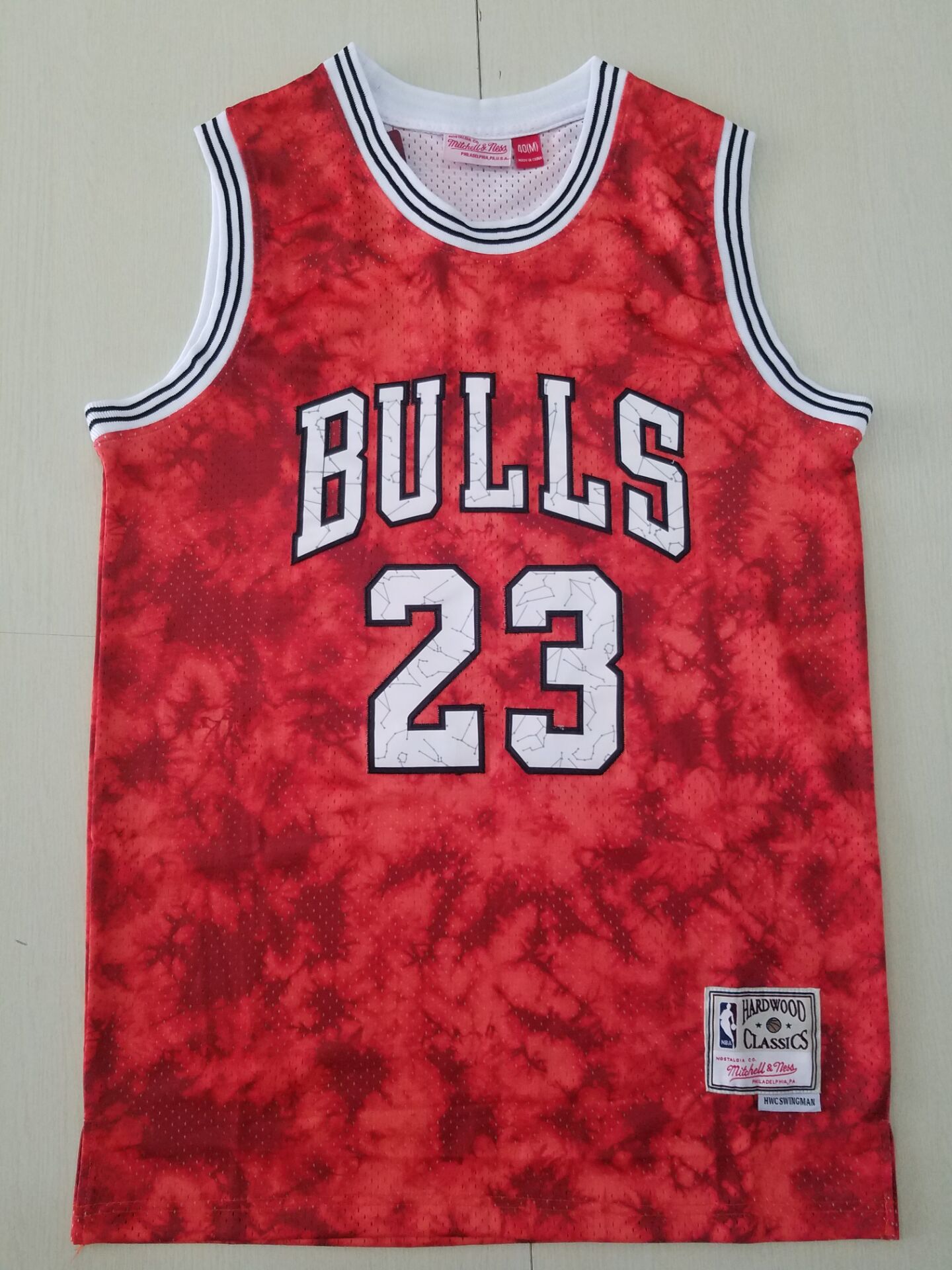 Herren Chicago Bulls Michael Jordan #23 Red Galaxy Swingman-Trikot