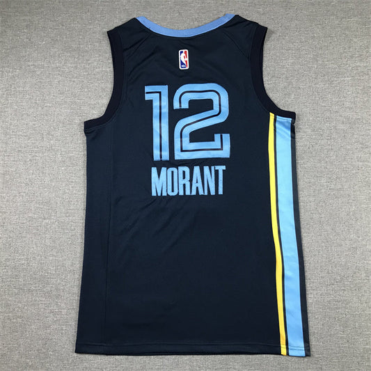 Herren Memphis Grizzlies Ja Morant #12 Navy 2022/23 Swingman-Trikot – Icon Edition