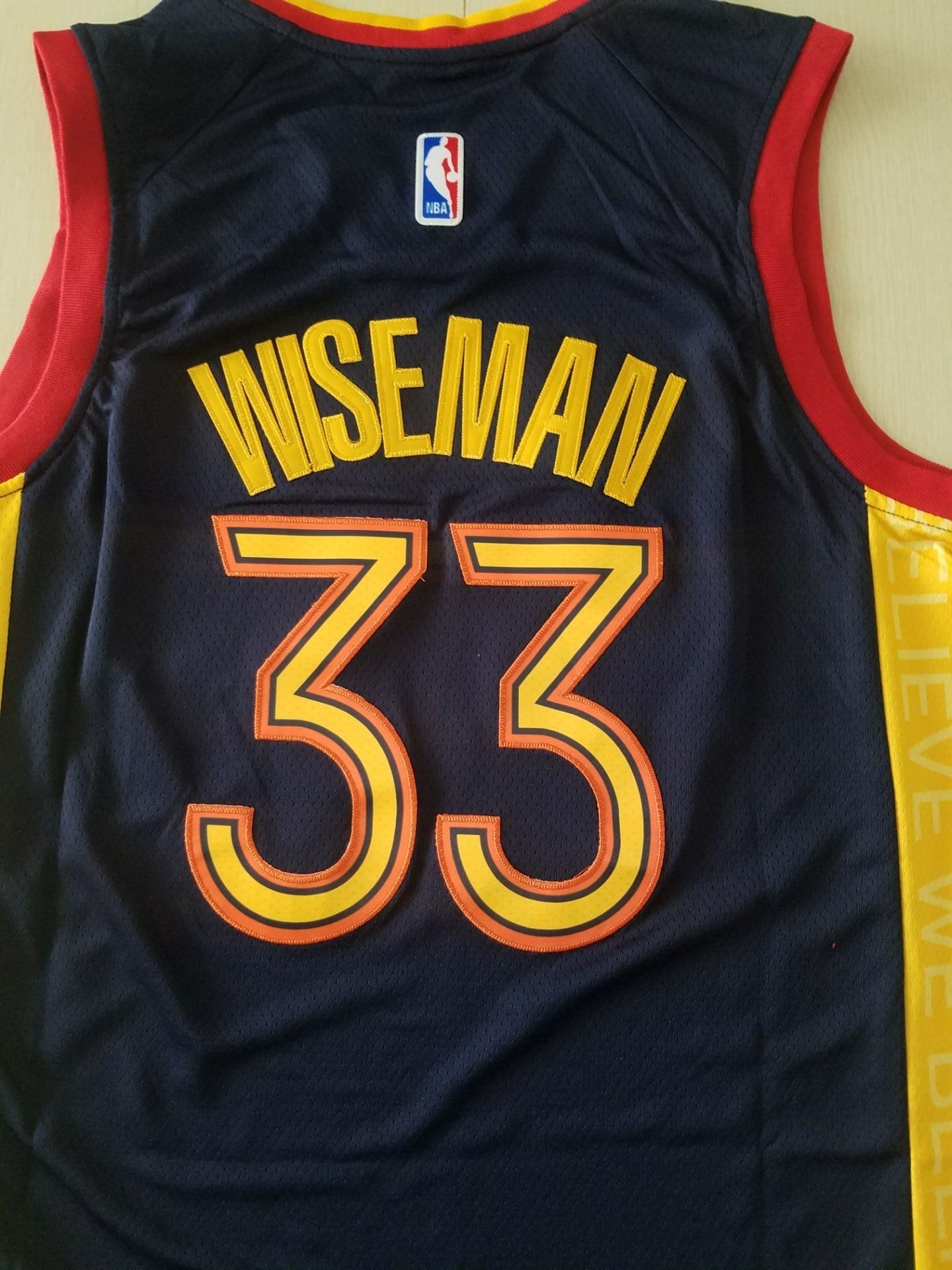 Men's Golden State Warriors James Wiseman #33 Navy Hardwood Classics Jersey