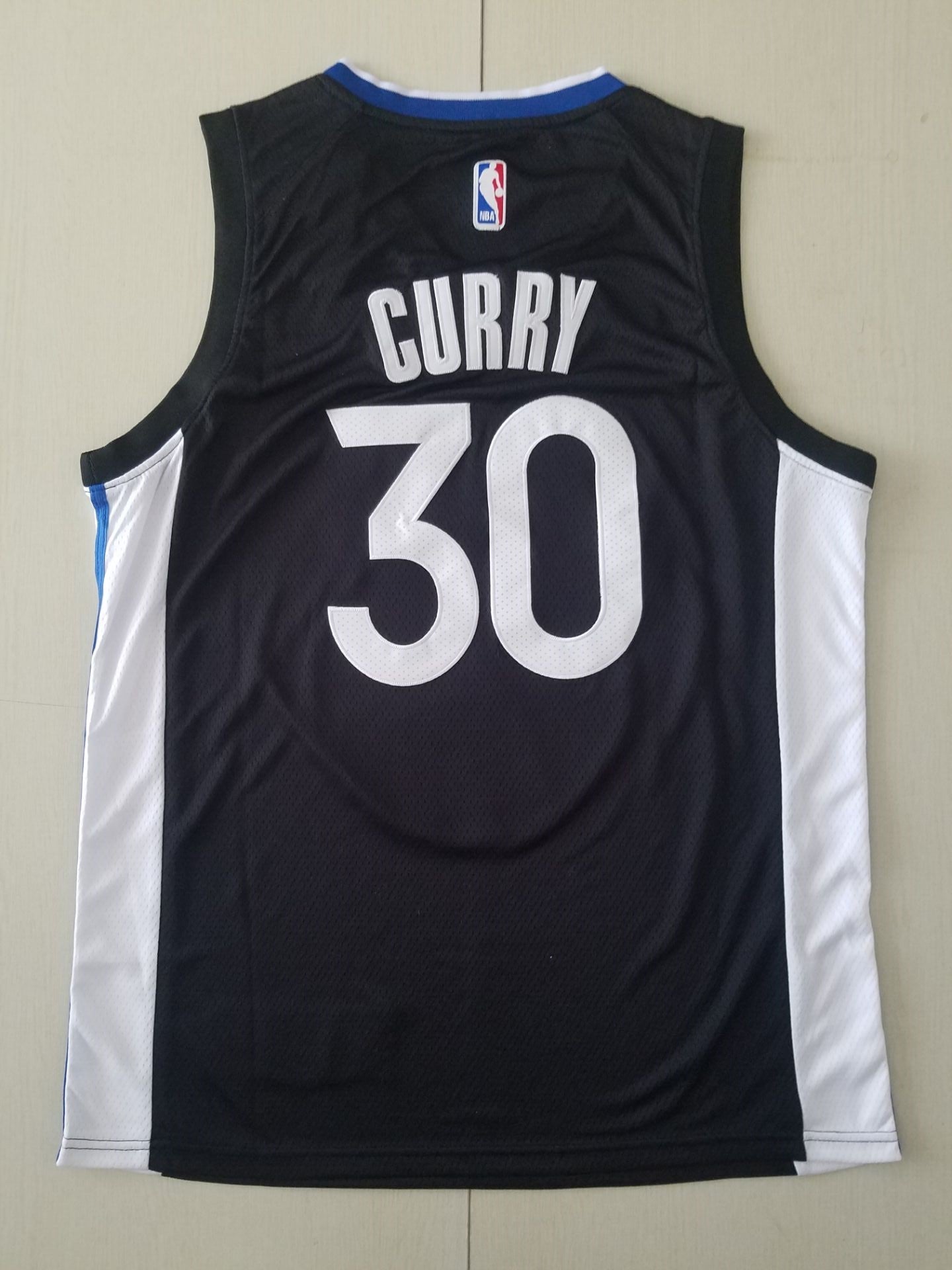 Men's Golden State Warriors Stephen Curry #30 Black Swingman Jersey