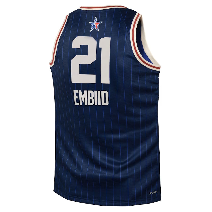 Joel Embiid Jordan Brand Navy 2024 NBA All-Star Game Swingman-Trikot für Jugendliche