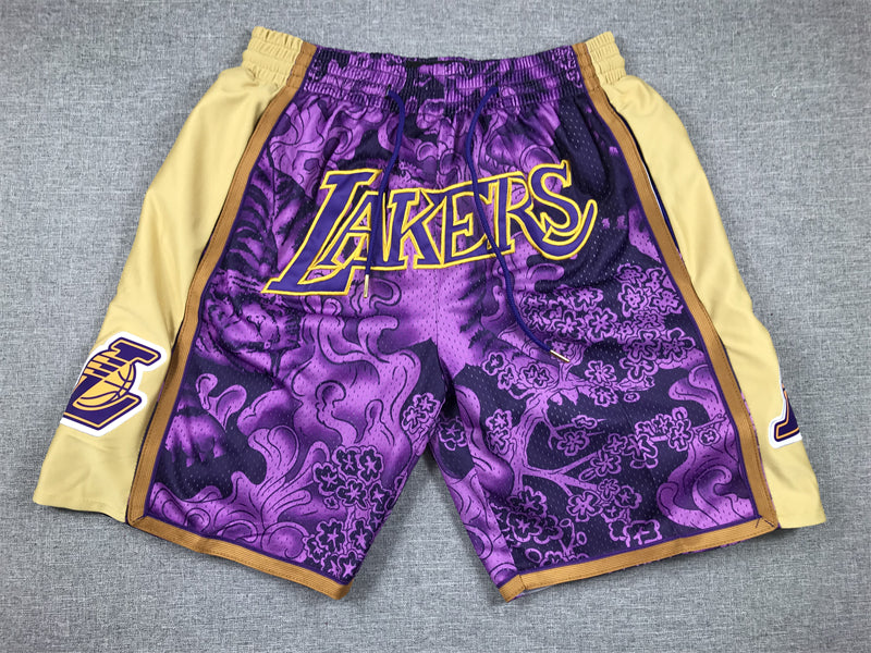 Los Angeles Lakers Purple Year of the Tiger Edition Taschenshorts für Herren