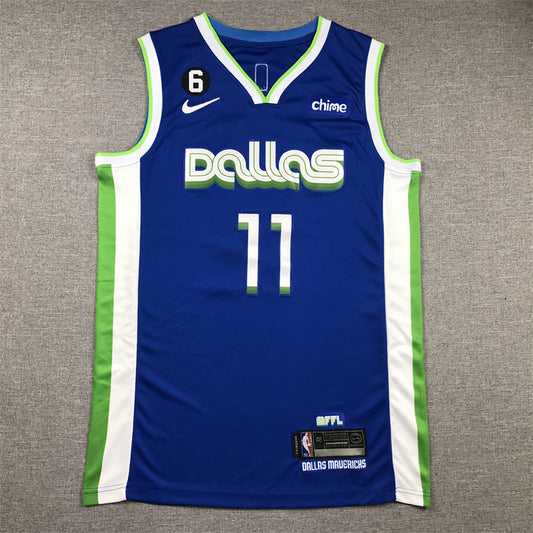 Dallas Mavericks Kyrie Irving #11 Blaues Fastbreak-Trikot 2022/23 für Herren – City Edition