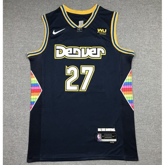 Denver Nuggets 27 Jamal Murray Stickerei-Trikot zum 75-jährigen Jubiläum der Saison 2022 